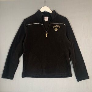 NFL New Orleans Saints Black Hoodie Sweatshirt Ladies Size Medium Quarter Zip